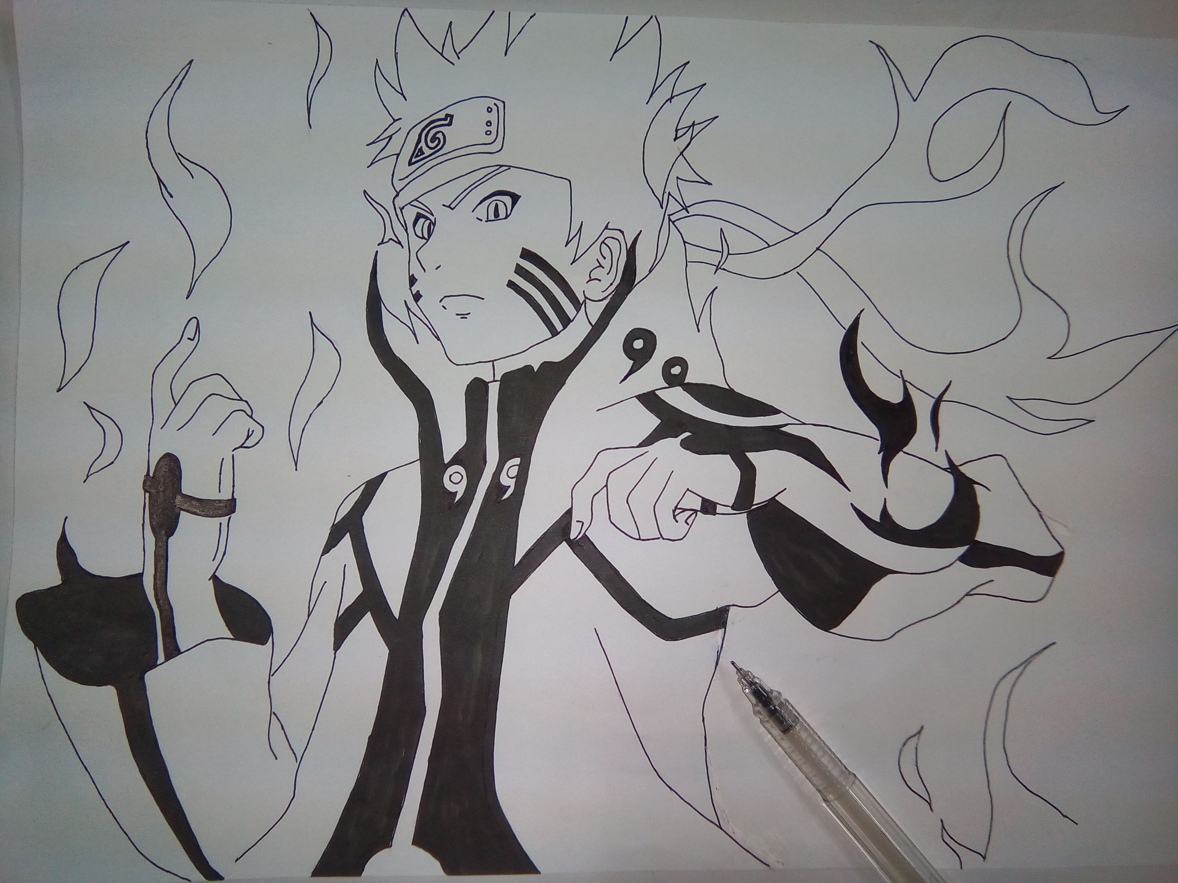 ANIME CHARACTER DRAWING CHALLENGE  NARUTO IN SAGE MODE  — Steemit